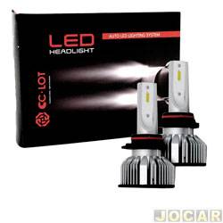 Kit lâmpada led do farol - CC-Lot - HB3 12/24V - 6500k - 5000 lumens - com canceller - kit - YXFLC39005 HB3