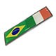 Emblema universal - Maron - Bandeira - Brasil com Itlia - cada (unidade) - 6103