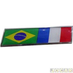 Emblema universal - Maron - Bandeira - Brasil com Frana - cada (unidade) - 6104