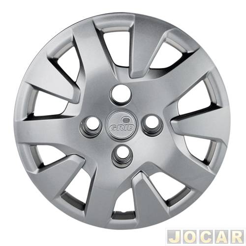 Calota aro 14 Ford - Grid - Ka 2019 em diante - parafuso cubo baixo aro 14 - prata - cada (unidade) - 343CB-PTA-U