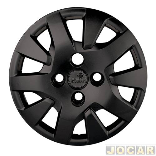 Calota aro 14 Ford - Grid - Ka 2019 em diante - parafuso cubo baixo aro 14 - preto - cada (unidade) - 343CB-POF-U