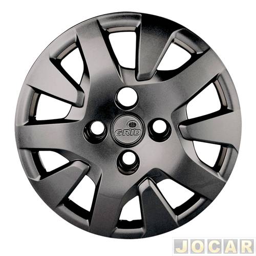 Calota aro 14 Ford - Grid - Ka 2019 em diante - parafuso cubo baixo aro 14 - grafite - cada (unidade) - 343CB-GFT-U