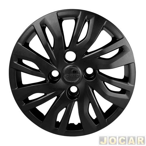 Calota aro 14 Ford - Grid - Ka Sedan 2019 em diante - parafuso cubo baixo aro 14 - preta - cada (unidade) - 344CB-POF-U