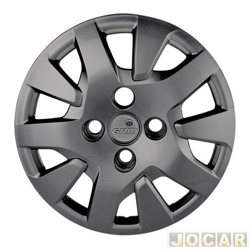 Calota aro 14 Ford - Grid - Ka Sedan 2019 em diante - parafuso cubo baixo aro 14 - grafite - cada (unidade) - 344CB-GFT-U