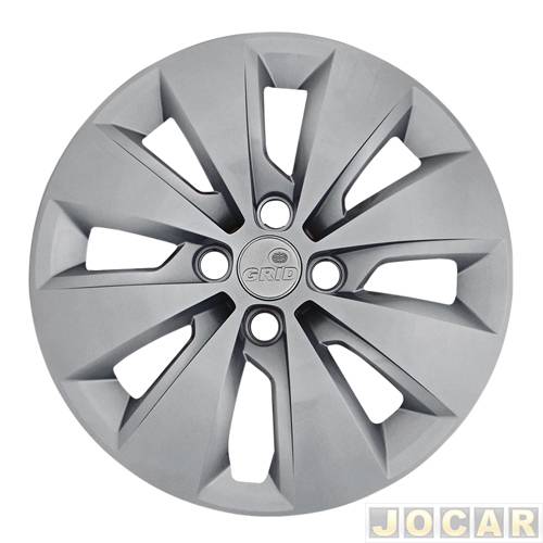 Calota aro 15 Volkswagen - Grid - Gol/Voyage 2009 até 2022 - Saveiro 2010 em diante - parafuso cubo - prata - cada (unidade) - 248CP.PTA.U