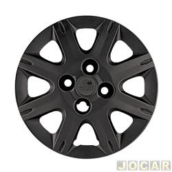 Calota aro 13 Fiat - Grid - Uno Mille Economy 2008 em diante - fixada com parafuso cubo baixo - leia a descrio detalhada - preta - cada (unidade) - 072CB-POF-U