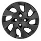 Calota aro 15 Chevrolet - Grid - Chevrolet Onix Hatch LS 1.0 8V SPE/4 cmbio manual Flex 4P de 2014 at 2016 - Onix/Prisma 2014 at 2016 - fixada com parafuso cubo padro - preta - cada (unidade) - 195CP-POF-U