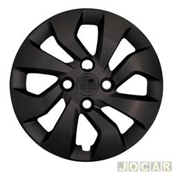 Calota aro 14 Chevrolet - Grid - Chevrolet Onix Hatch LT 1.4 8V cmbio automtico Econo.Flex 4P de 2016 at 2019 - Onix/Prisma 2017 at 2019 - Joy/Joy Plus 2020 at 2022 - fixado com parafuso - cubo baixo - preta - cada (unidade) - 373CB.POF.U