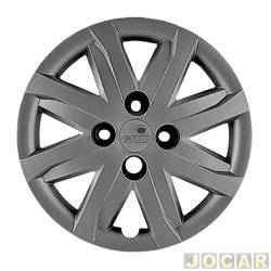 Calota aro 14 Volkswagen - Grid - <b>Volkswagen Gol 1.0 8V Total Flex 4P - G5 de 2008 at 2012</b> - Gol G5 2012 - fixada com parafuso cubo alto - leia a descrio detalhada - grafite - cada (unidade) - 048CA-GFT-U