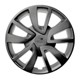 Calota aro 15 Renault - Grid - Renault Sandero Stepway Rip Curl 1.6 16V Hi-Flex de 2012 at 2014 - Sandero/Logan 2014 em diante - encaixe - grafite - cada (unidade) - 869AR-GFT-U