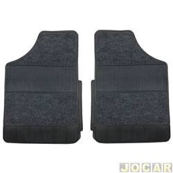 Tapete de carpete+borracha - Car Floor - <b>Fiat Uno 1.6 mpi 4P de 1993 at 1996</b> - Modelo 1/A (tipo universal - ver detalhes) - 4 peas - preto - jogo - 708022