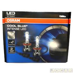 Kit lâmpada LED do farol - Osram - encaixe H8/H11/H16 - 12V - 18W - 6000K - Cool Blue Intense - kit - 66211CW