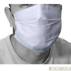 Máscara de proteção facial - de tecido - adulto - lavável - cinza - cada (unidade)