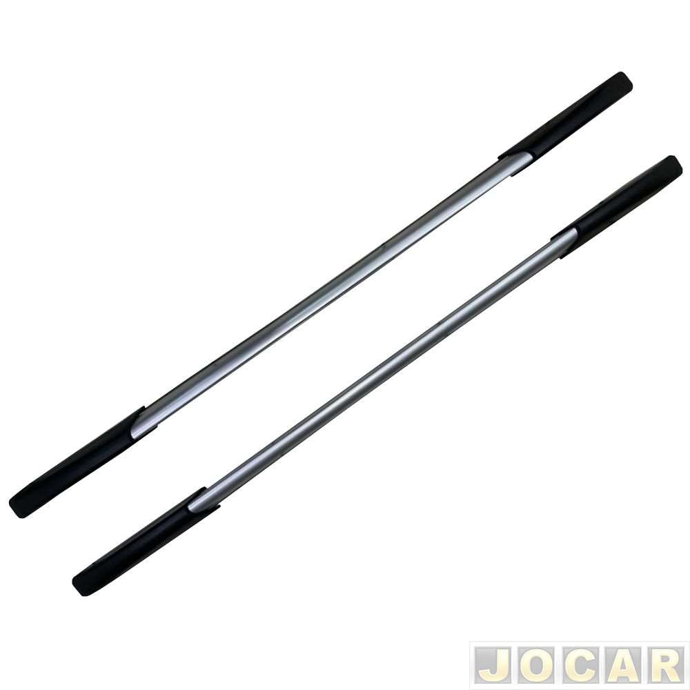Rack de teto longitudinal (longarina) - TG Poli - peça autoadesiva (apenas para enfeite) 154cm em PP - preto e prata - par - 05.101