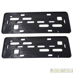 Suporte da placa - São Jorge - modelo Mercosul - preto - par - SPM1024-C