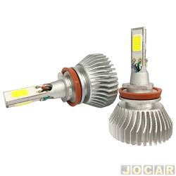 Kit lmpada do farol - Shocklight - H8 - LED 3D - 12V - 50W - 6000K - Super Branca - kit - SLL20008