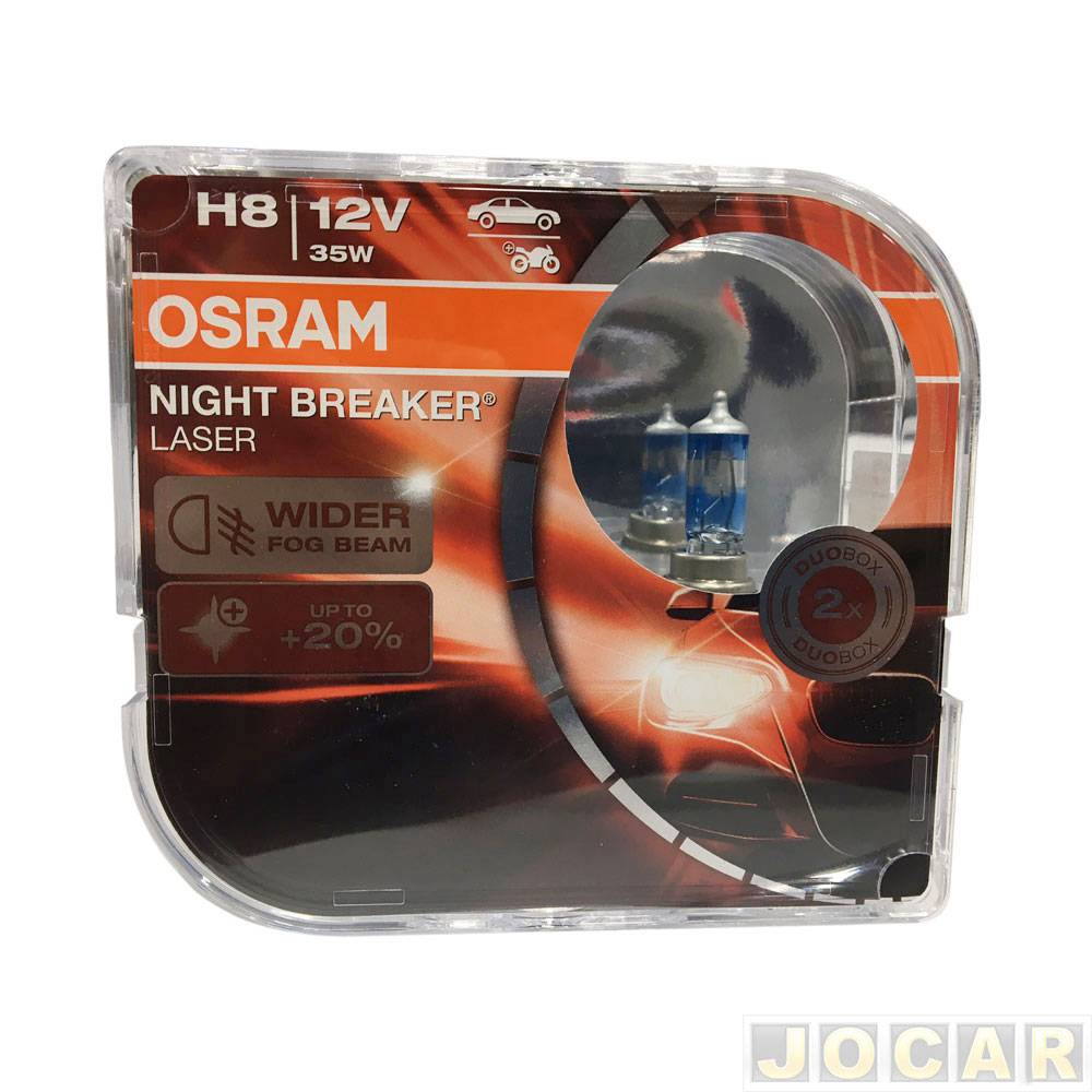 Osram H8 Night Breaker Laser +150% PGJ19-1 12V 35W 2ks 64212NL-HCB 