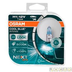 Kit lmpada do farol - Osram - H1 - 12V - 55W - 5000K - Cool Blue Intense Next Gen - kit - 64150CBN-HCB