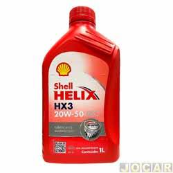 leo do motor - Shell - Helix HX3 Flex - SAE 20W-50 API:SL - 1 Litro - cada (unidade) - 70932