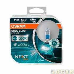 Kit lmpada do farol - Osram - H8 - 12V - 35W - at 4800K - Cool Blue Intense Next - kit - 64212CBN H8 - HCB Duo