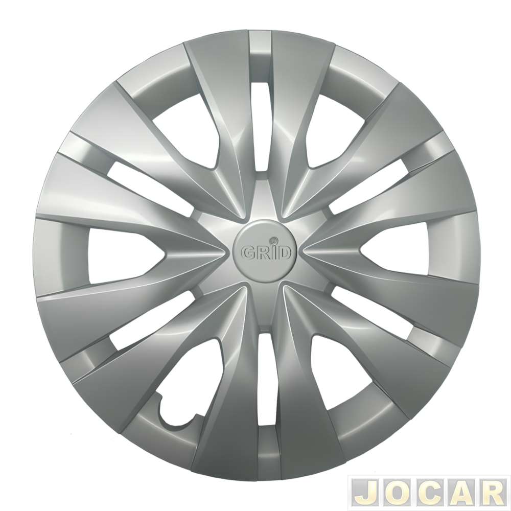 Calota aro 15 Toyota - Grid - Yaris 2023 em diante - fixação pressão - prata - cada (unidade) - 463AR-PTA-U