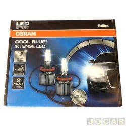 Kit lmpada LED do farol - Osram - <b>Ford EcoSport XLS 1.6 8V de 2003 at 2005</b> - encaixe H8/H11/H16 - 27W - 12V - 6000K - Cool Blue Intense - kit - 66211CWCBI 27W