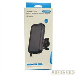 Suporte celular e GPS - Acessrios importados - IT.Blue - moto e bicicleta  prova d'gua - de 3,5 at 6,6 - preto - cada (unidade) - LE-030D