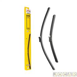 Palheta do limpador do para-brisa - Dyna - <b>Volkswagen T-Cross 200 1.0 TSI cmbio automtico 6 marchas Flex 4P de 2019 at 2024</b> - T-Cross 2019 em diante - 25/18 - 630mm/450mm - Slim Blade - par - SD11