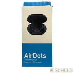 Fone de ouvido - Acessrios importados - sem fio - Bluetooth - Air Dots - preto - cada (unidade) - LT15