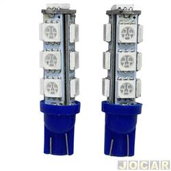 Lmpada automotiva - Mixcom - esmagada grande - 12V - com 13 LEDs SMD - azul - par - MX2118AZ