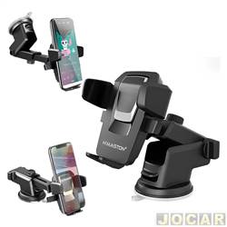 Suporte celular e GPS - Acessrios importados - H'Maston - vecular universal - rotao de 240 graus - preto - cada (unidade) - CJ-02
