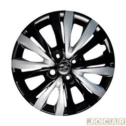 Calota aro 14 Volkswagen - Grid - <b>Volkswagen Gol Ecomotion 1.0 Mi Total Flex 2P - G4 de 2010 at 2014</b> - Gol/Voyage 2000 at 2012 - Saveiro 2000 em diante - cada (unidade) - 245CA-PBP-U