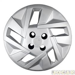 Calota aro 14 Universal - Grid - <b>Fiat Palio Hatch ELX 1.4 8V Flex 4P de 2007 at 2011</b> - Gol/Mobi/Argo/Palio/Uno/Onix/Prisma/Sandero/HB20/S - cubo baixo - modelo sport - prata - cada (unidade) - 149CB-PTA-U