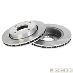 Disco de freio - TRW - <b>Volkswagen Pointer CLi 1.8 de 1994 at 1996</b> - Escort 1993 at 2003 - Logus/Pointer 1993 at 1997 - ventilado - par - 0090-0