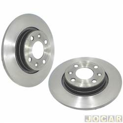 Disco de freio - alternativo - Hipper Freios - <b>Renault Logan Expression 1.0 16V Hi-Flex de 2007 at 2013</b> - Logan 2007 at 2013 - Sandero 1.0 16V/1.6 8V 2007 at 2014 - slido - 259mm - dianteiro - par - HF-570
