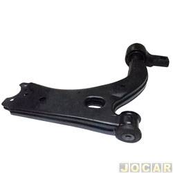 Bandeja da suspenso - Grazzimetal - <b>Ford Fiesta Hatch Class 1.6 8V 4P de 2002 at 2004</b> - Fiesta 2003 at 2014 - Ecosport 2003 at 2012 - com coxim ferro - com DH - lado do motorista - cada (unidade) - FO3023HGG