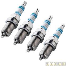 Vela de ignio - Bosch - <b>Volkswagen Passat 2.8 V6 30V - importado de 1998 at 2000</b> - Passat 2.8 1997 at 2005 - A4 2000 at 2004 - A6 2001 at 2004 - jogo - 0242235748