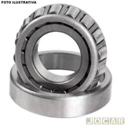 Rolamento do diferencial - Timken - <b>Ford Ranger Cabine Simples XLS 4X2 2.3 Duratec 16V gasolina de 2005 at 2009</b> - Ranger 1998 at 2012 - cada (unidade) - 02872/02820