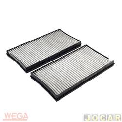 Filtro da cabine - Wega Motors - BMW M5/M6 5.0 V10 40V 2005 at 2010 - carvo ativado - cada (unidade) - AKX1550/C