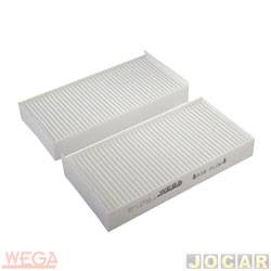 Filtro da cabine - Wega filtros - BMW X1 2.0 16V 4x2/4x4 2016 em diante - cada (unidade) - AKX1593-2