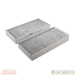 Filtro da cabine - Wega Motors - BMW X1 2.0 16V 4x2/4x4 2016 em diante - carvo ativado - cada (unidade) - AKX1593/C-2