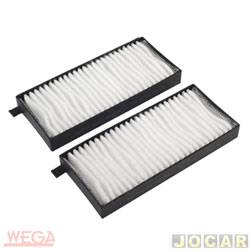 Filtro da cabine - Wega Motors - <b>Ssangyong Kyron GL 4X4 2.0 16V XDI-AT diesel 4P de 2007 at 2014</b> - Actyon 2.0/2.7 16V diesel 2007 at 2015 - AT/MT - cada (unidade) - AKX3583