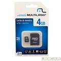 Micro SD - Multilaser - cartão de memória micro SD 4Gb - cada (unidade) - MC456