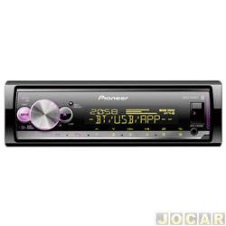 Auto rdio MP3 player - Pioneer - midia receiver - com USB/Bluetooth - cada (unidade) - MVH-X3000BR