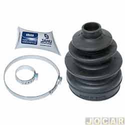 Kit reparo junta homocintica - Jahu - <b>Peugeot 206 Hatch Presence 1.4 8V Flex 2P de 2005 at 2008</b> - 206 1998 at 2010 - lado roda - borracha - cada (unidade) - 53144-6