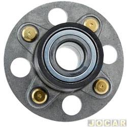 Cubo de roda - Nakata - <b>Honda Fit LX-MT 1.4 8V Flex de 2006 at 2008</b> - Fit 2003 at 2008 - com rolamento - com ABS - para 4 furos - traseiro - cada (unidade) - NKF8087