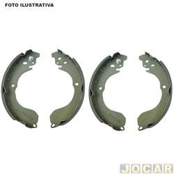 Sapata de freio - Nakata - <b>Ford Courier 1.3 mpi de 1997 at 2000</b> - Courier 1997 at 2013 - jogo - NKF3010CA