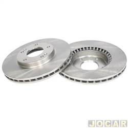 Disco de freio - TRW - <b>Hyundai Tucson GL 4X2 AT 2.0 16V Flex 4P de 2012 at 2016</b> - Tucson 2004 at 2016 - Sportage 2005 at 2010 - i30 2004 at 2010 - ventilado 5 furos - 280mm - dianteiro - par - RCDI06140