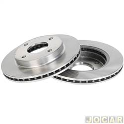 Disco de freio - TRW - <b>Ford Fiesta Hatch CLX 1.4 mpi 16V 4P de 1996 at 2000</b> - Fiesta 1997 at 2006 - Escort Zetec 1997 at 2003 - Ka 1.6i 2001 at 2007 - ventilado - dianteiro - par - RCDI06290