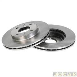 Disco de freio - TRW - <b>Fiat Uno Way 1.4 8V EVO Flex 4P de 2010 at 2014</b> - Uno Vivace/Way 2010 em diante - ventilado - dianteiro - par - RCDI08340